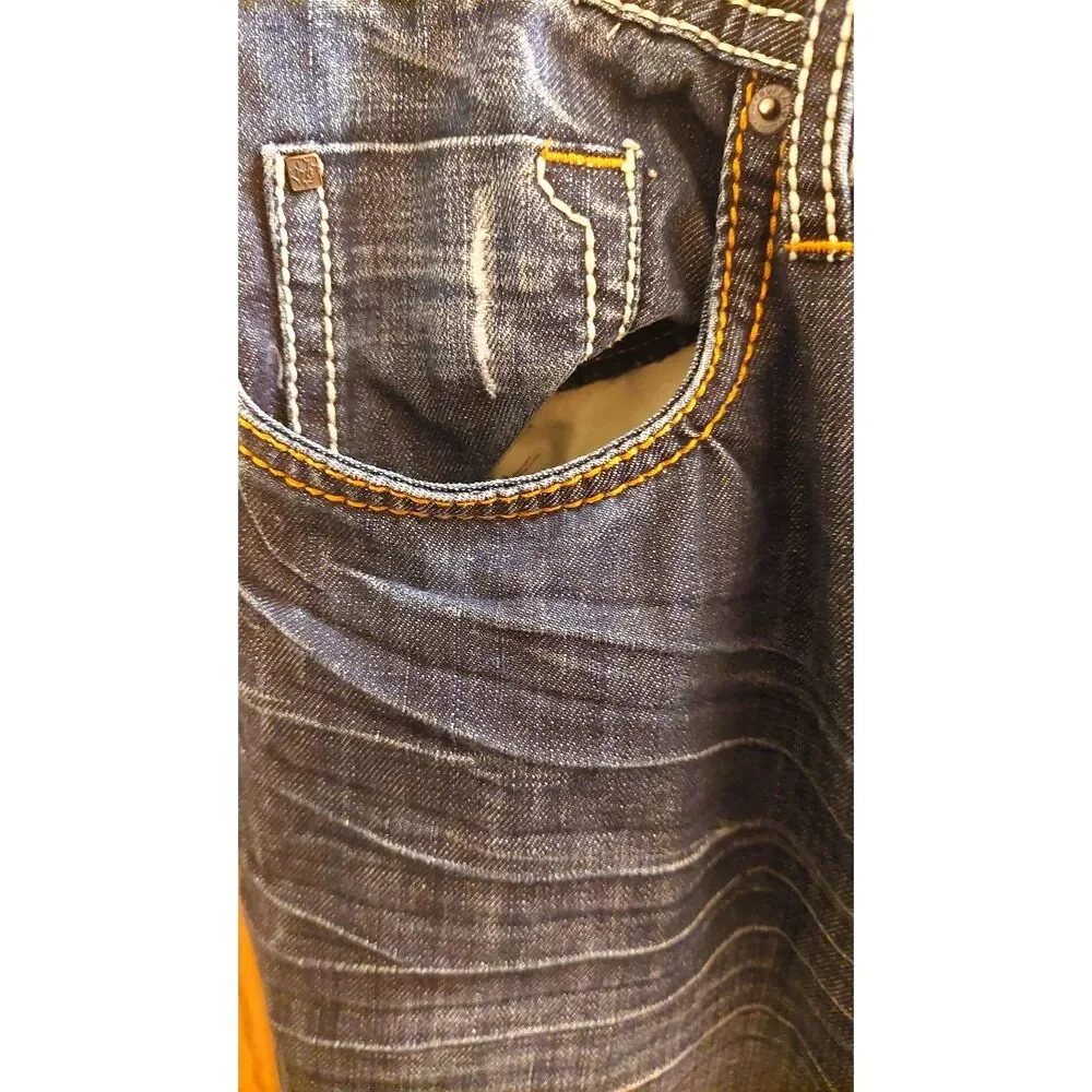 Buffalo David Bitton Live Free Jeans Mens 36x32 Driven Basic Straight Dark Wash